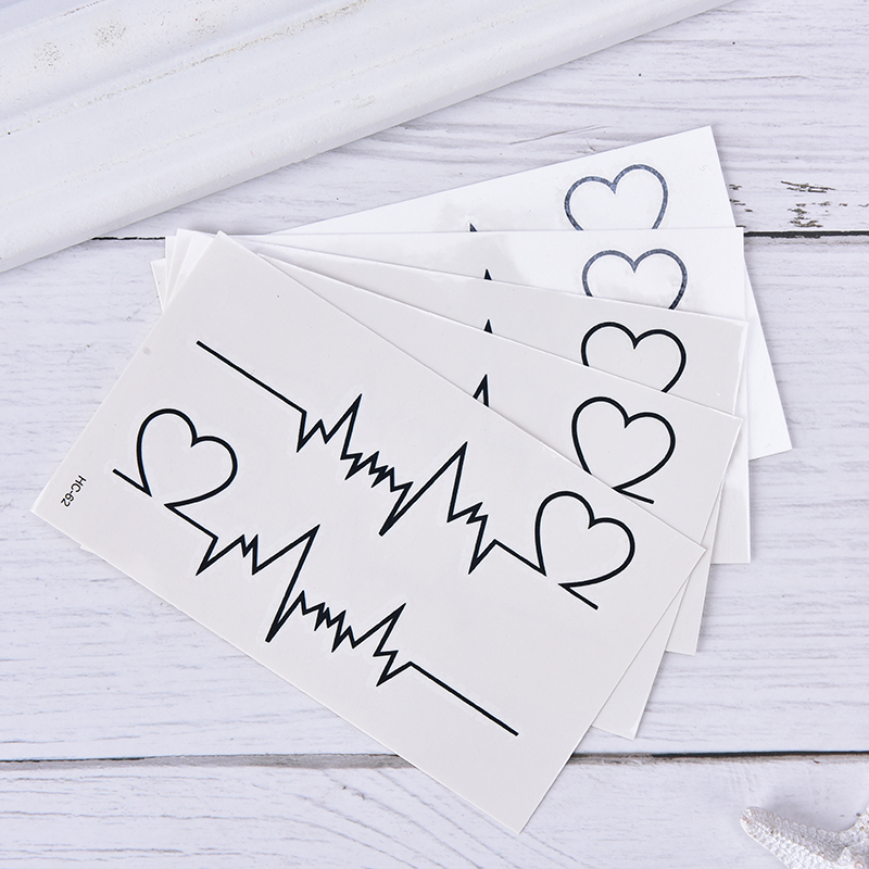 tatuaggi cuore prodotti tatuaggio ECG temporanei impermeabili usa e getta stick tatuaggio St-