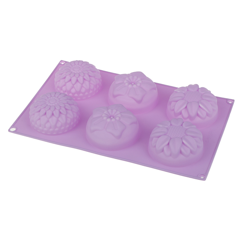Stampo sapone in silicone modello floreale rettangolare fatto a mano sapone stampo fai da te-u--