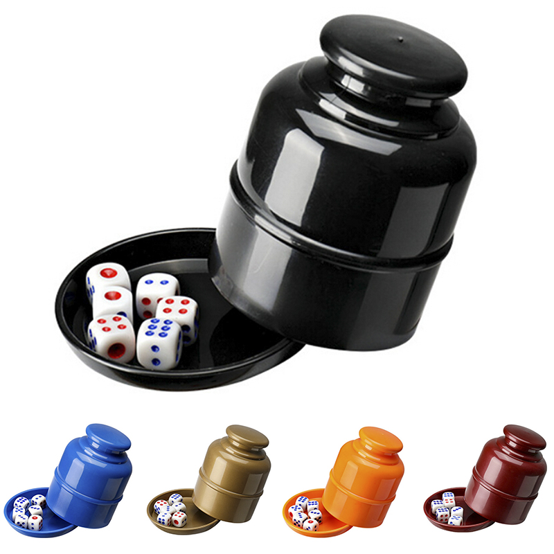 Bar Party Dice Cup Drinking Board Game Gambling Dice Box With 5 D6 Diczo