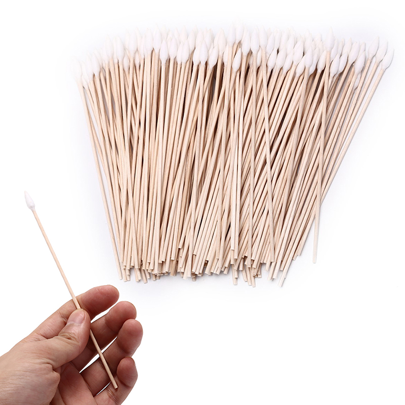 200pcs 6 inch gun cleaning cotton swabs,large tapered swabs gun clean brush&P1