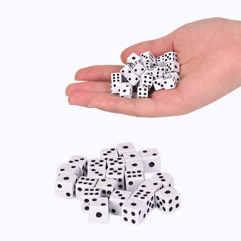 50pcs/lot 8mm Dices For Board Game Bar Gambling Game Set Club Party AccessorR Bf