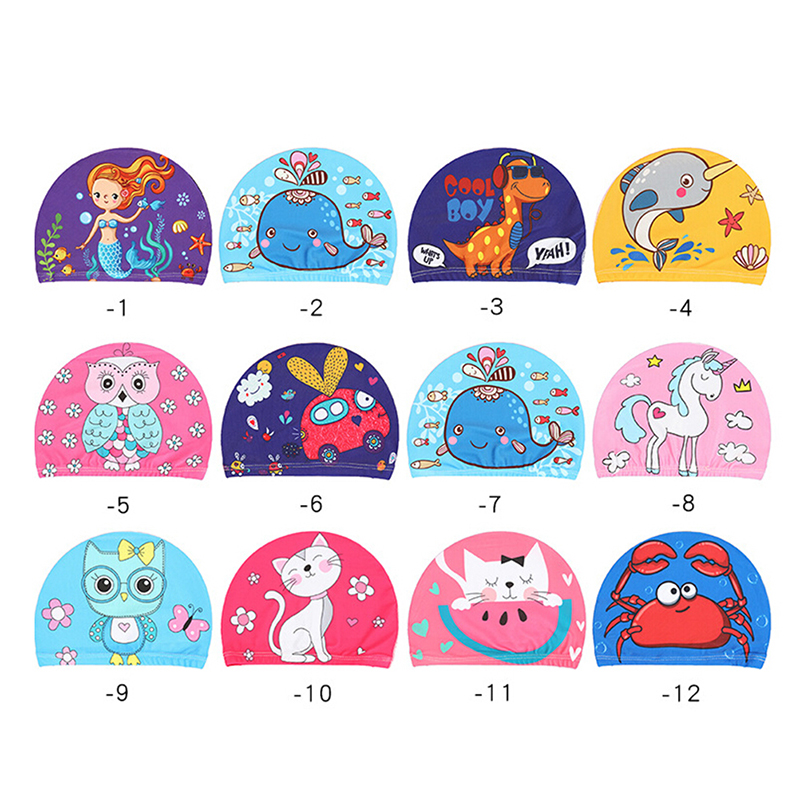 Lotbun 3pcs Bonnet De Bain Élastique, Bonnet De Bain Enfant/Adultes