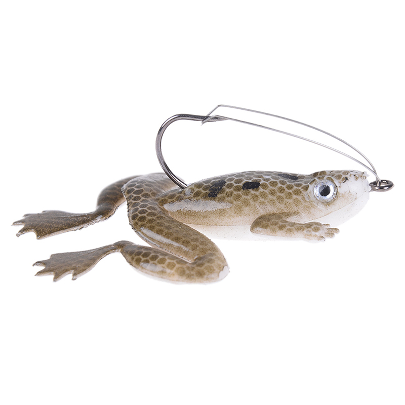 Lot 1Pcs Plastic Frog Fishing Lures ass Spinner Bait Weedless Hook Tackle  6L SN❤